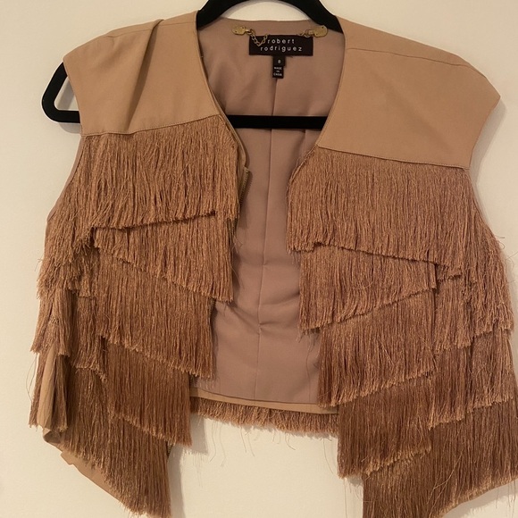 Robert Rodriguez Fringe Zip Up Top - Picture 2 of 6